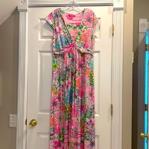 Lilly Pulitzer short sleeve Breanna maxi dress